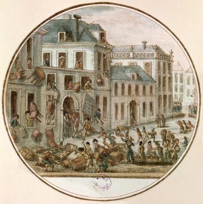 Der Réveillon-Aufstand im April 1789 von French School